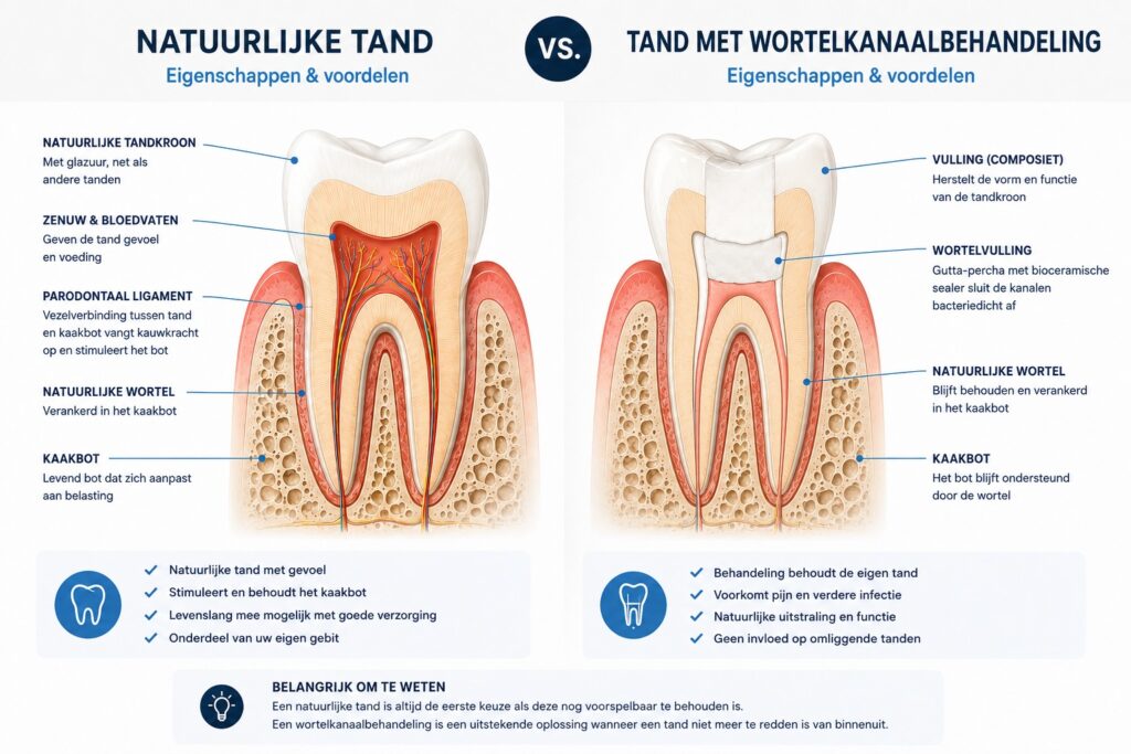 Wortelkanaalbehandeling of een tand of kies trekken?